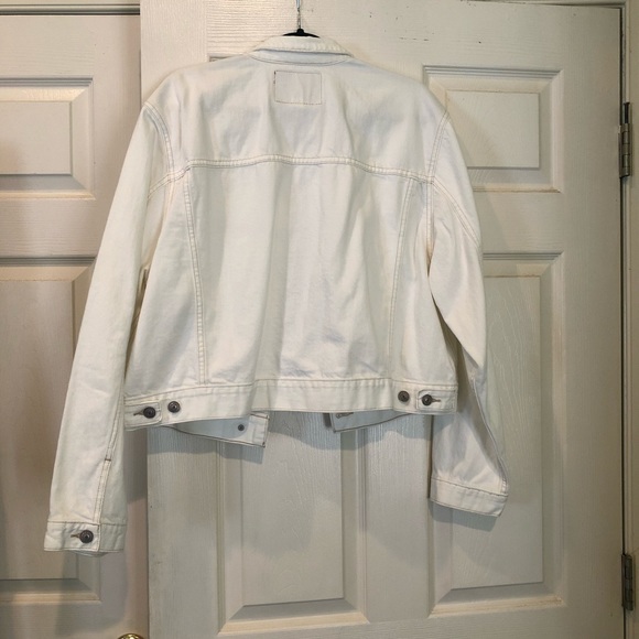 Women's American Eagle White Jean Jacket Size XXL - Picture 2 of 2
